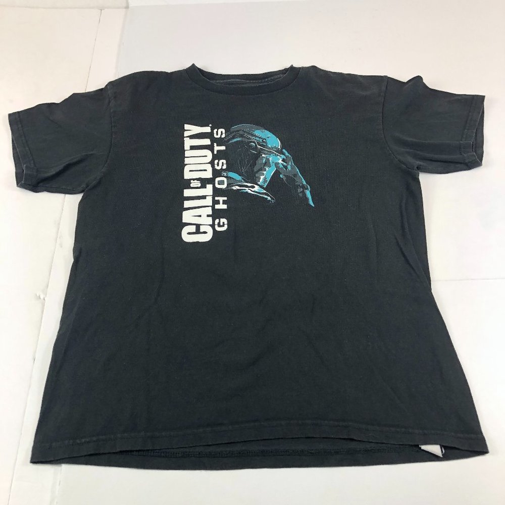 Call Of Duty Ghosts Shirt Boy's Extra Large Black Graphic Print Gamer Tee 2014